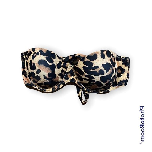 Cute cheetah print size medium bikini top - Picture 1 of 3